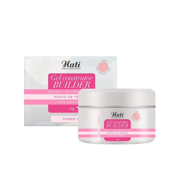 Gel Construtor Nati Profissional Builder Rosa Natural 24gr Gel Construtor Nati Profissional Builder Rosa Natural 24gr