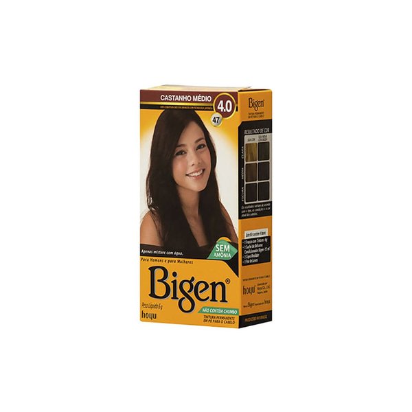 Tintura Em Pó Bigen Castanho Médio 4.0 Tintura Em Pó Bigen Castanho Médio 4.0