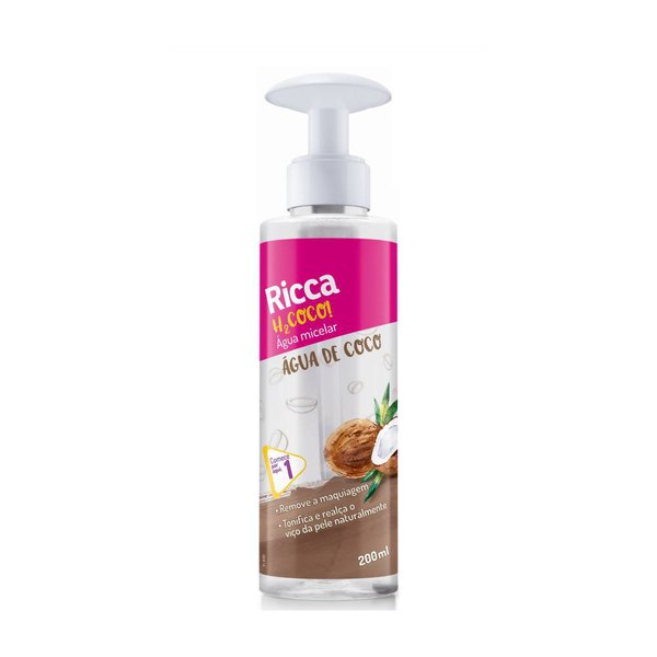 Água Micelar Ricca Água de Coco 200ml Água Micelar Ricca Água de Coco 200ml