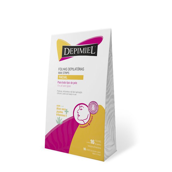 Folhas Prontas Depimiel Facial com 16un Folhas Prontas Depimiel Facial com 16un