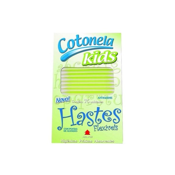 Hastes Flexíveis Cotonela Kids Verde 75un Hastes Flexíveis Cotonela Kids Verde 75un
