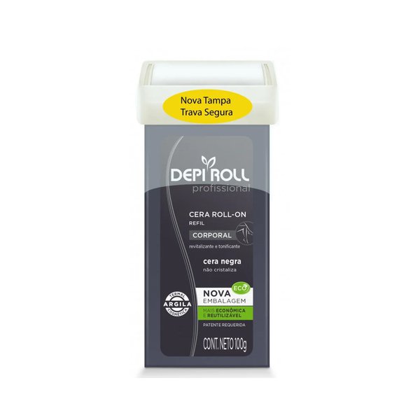Cera Roll-on Depi Roll Negra Refil Tampa Fixa 100g Cera Roll-on Depi Roll Negra Refil Tampa Fixa 100g