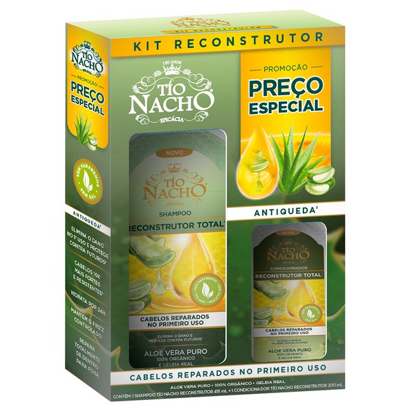 Kit Tio Nacho Shampoo 415ml + Condicionador 200ml Reconstrutor Kit Tio Nacho Shampoo 415ml + Condicionador 200ml Reconstrutor