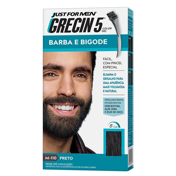Tonalizante Grecin 5 Barba e Bigode Preto un Tonalizante Grecin 5 Barba e Bigode Preto un