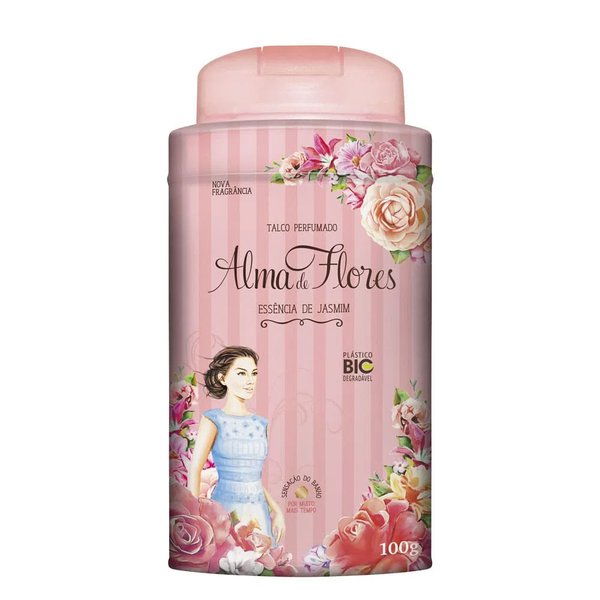Talco Alma de Flores Jasmim 100g Talco Alma de Flores Jasmim 100g
