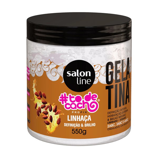 Gelatina Salon Line #TodeCachos Definição e Brilho Linhaça 550g Gelatina Salon Line #TodeCachos Definição e Brilho Linhaça 550g