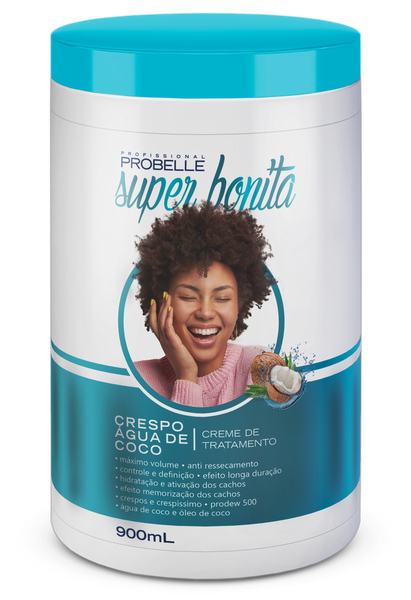 Creme De Tratamento Probelle Super Bonita Crespo ÁGua De Coco 900ml Creme De Tratamento Probelle Super Bonita Crespo ÁGua De Coco 900ml