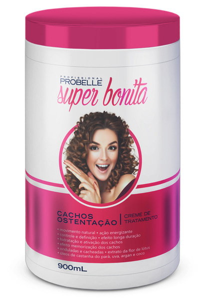 Creme De Tratamento Cachos Ostentação Probelle Super Bonita 900ml Creme De Tratamento Cachos Ostentação Probelle Super Bonita 900ml