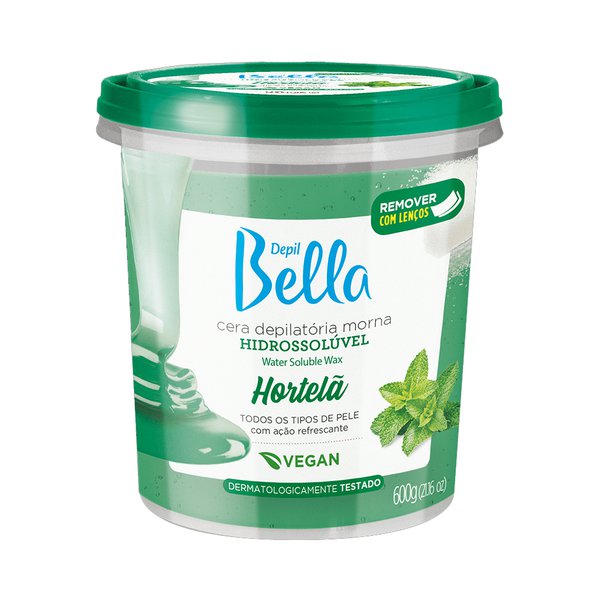 Cera Depil Bella Hidrossolúvel Hortelã 600g Cera Depil Bella Hidrossolúvel Hortelã 600g