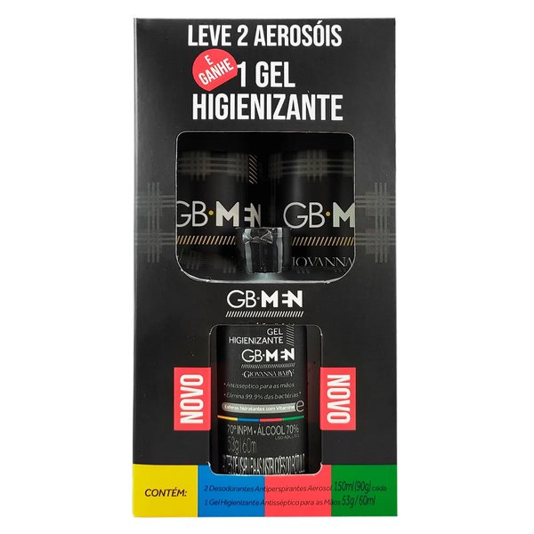 Kit Giovanna Baby Men 2 Aerosol Urban + Gel Higienizante 60ml Kit Giovanna Baby Men 2 Aerosol Urban + Gel Higienizante 60ml