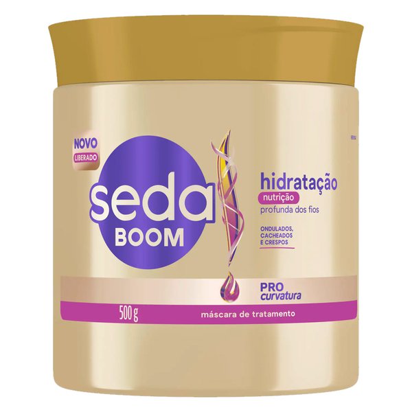 Máscara de Tratamento Seda Boom Pro Curvatura Hidratação profunda 500gr Máscara de Tratamento Seda Boom Pro Curvatura Hidratação profunda 500gr