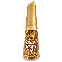 Esmalte Risqué Livre Para Brilhar Glitter Dourado Chega E Arrasa 8ml Esmalte Risqué Livre Para Brilhar Glitter Dourado Chega E Arrasa 8ml