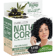 Coloração Suave Natucor 1.110 Preto Intenso Profundo Coloração Suave Natucor 1.110 Preto Intenso Profundo