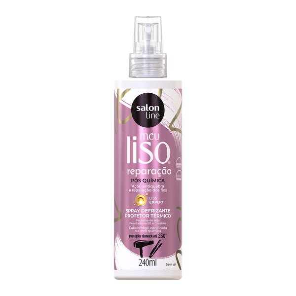 Spray Salon Line Meu Liso Defrizante Protetor Termico Condicionador Reparacao 240ml Spray Salon Line Meu Liso Defrizante Protetor Termico Condicionador Reparacao 240ml