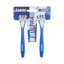 Aparelho de Barbear Lamini com 3 Laminas Fita Lubrificante e Cabo Emborrachado Aderente com 2 Unidades Aparelho de Barbear Lamini com 3 Laminas Fita Lubrificante e Cabo Emborrachado Aderente com 2 Unidades