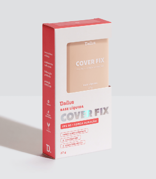 Base Liquida Dailus Cover Fix 27g D1 Claro Base Liquida Dailus Cover Fix 27g D1 Claro