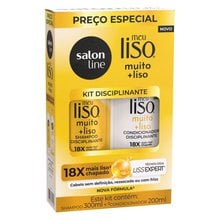 Kit Meu Liso Salon Line Shampoo 300ml + Condicionador 200ml Muito+Liso Kit Meu Liso Salon Line Shampoo 300ml + Condicionador 200ml Muito+Liso