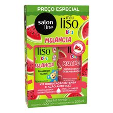 Kit Meu Liso Salon Line Shampoo 300ml + Condicionador 200ml Melancia Kids Kit Meu Liso Salon Line Shampoo 300ml + Condicionador 200ml Melancia Kids