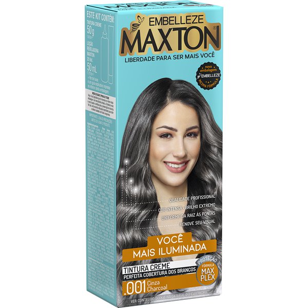 Coloração Embelleze Maxton Cinza Charcoal - .001 Coloração Embelleze Maxton Cinza Charcoal - .001