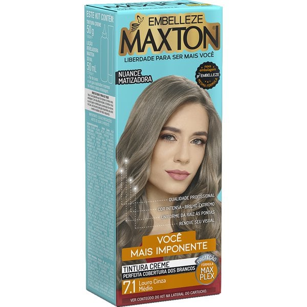 Coloração Embelleze Maxton Louro Cinza Médio - 7.1 Coloração Embelleze Maxton Louro Cinza Médio - 7.1