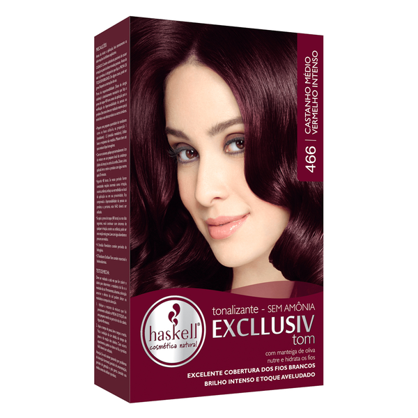 Tonalizante Haskell Excllusiv Color Castanho Médio Vermelho Intenso - 466 Tonalizante Haskell Excllusiv Color Castanho Médio Vermelho Intenso - 466
