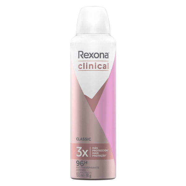 Desodorante Aerosol Rexona Clinical Classic 150ml Desodorante Aerosol Rexona Clinical Classic 150ml