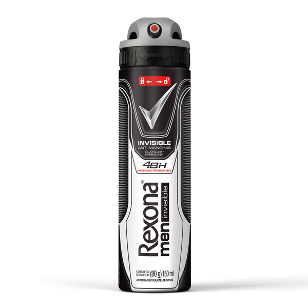 Desodorante Aerosol Rexona Men Invisible 150ml Desodorante Aerosol Rexona Men Invisible 150ml