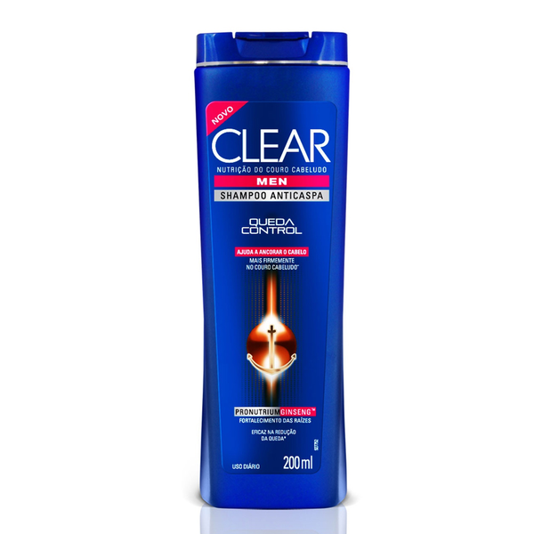 Shampoo Anticaspa Clear Men Queda Control 200ml Shampoo Anticaspa Clear Men Queda Control 200ml