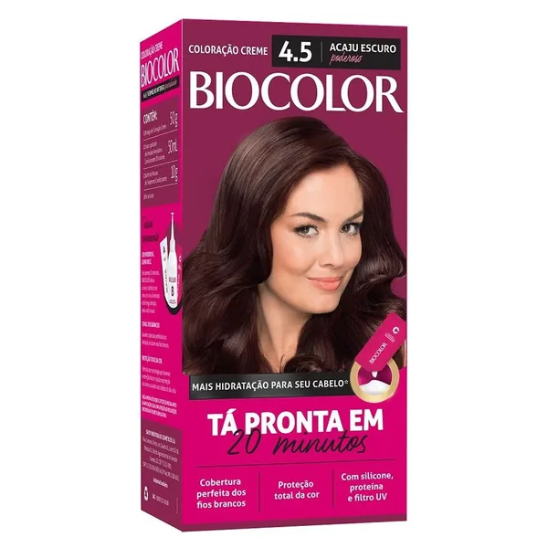Coloração Biocolor Mini Kit Acaju Escuro - 4.5 Coloração Biocolor Mini Kit Acaju Escuro - 4.5