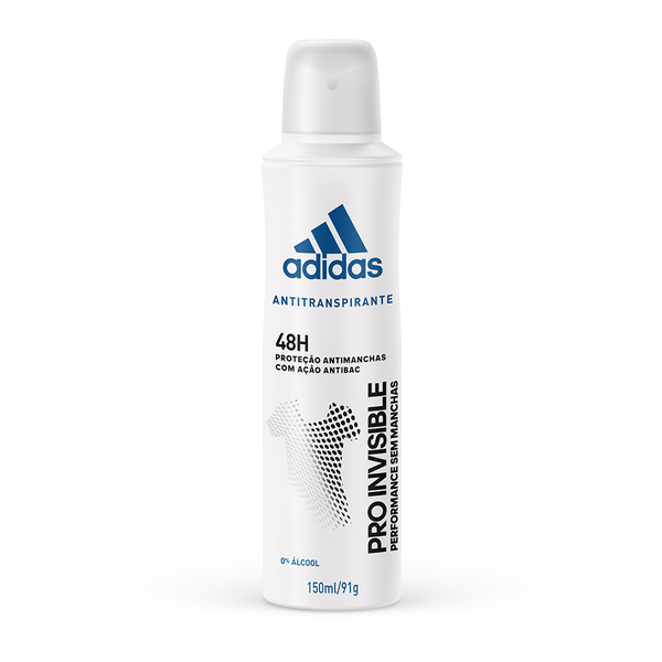 Desodorante Aerosol Adidas Feminino Pro Invisible 150ml Desodorante Aerosol Adidas Feminino Pro Invisible 150ml