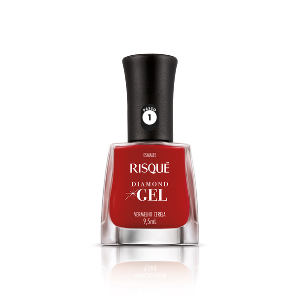 Esmalte Risqué Diamond Gel Vermelho Cereja 9,5ml Esmalte Risqué Diamond Gel Vermelho Cereja 9,5ml