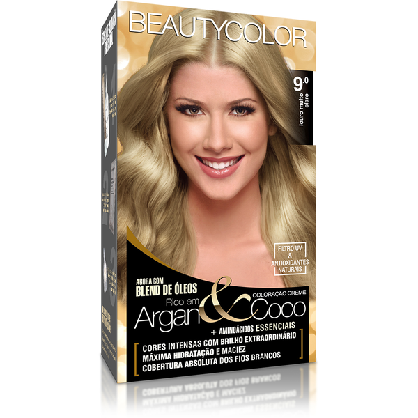 Coloração Beautycolor Kit Louro Muito Claro - 9.0 Coloração Beautycolor Kit Louro Muito Claro - 9.0