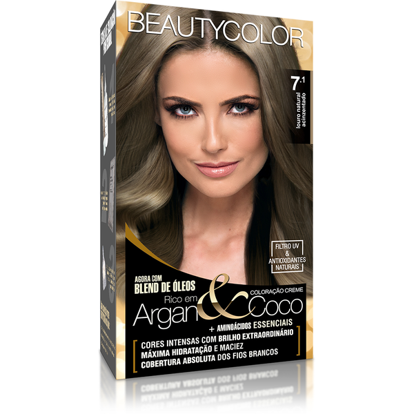 Coloração Beautycolor Kit Louro Natural Acinzentado - 7.1 Coloração Beautycolor Kit Louro Natural Acinzentado - 7.1