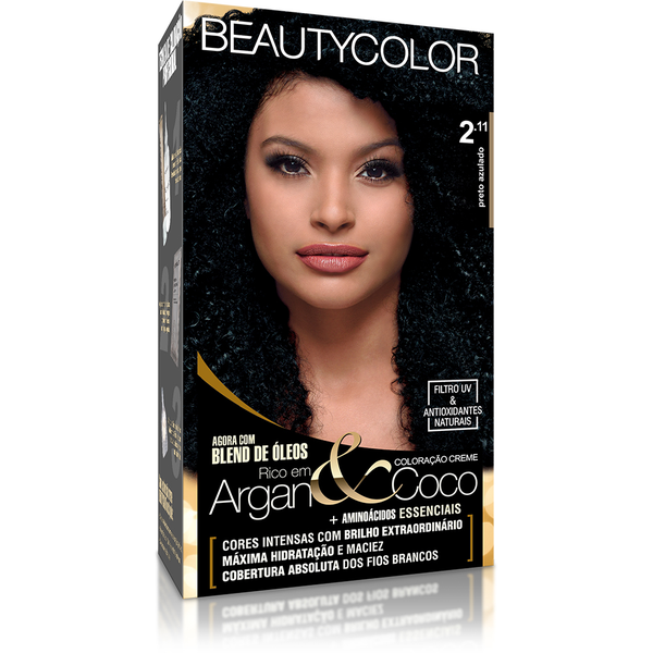 Coloração Beautycolor Kit Preto Azulado - 2.11 Coloração Beautycolor Kit Preto Azulado - 2.11