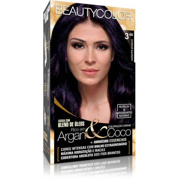 Coloração Beautycolor Kit Castanho Purpura - 3.66 Coloração Beautycolor Kit Castanho Purpura - 3.66