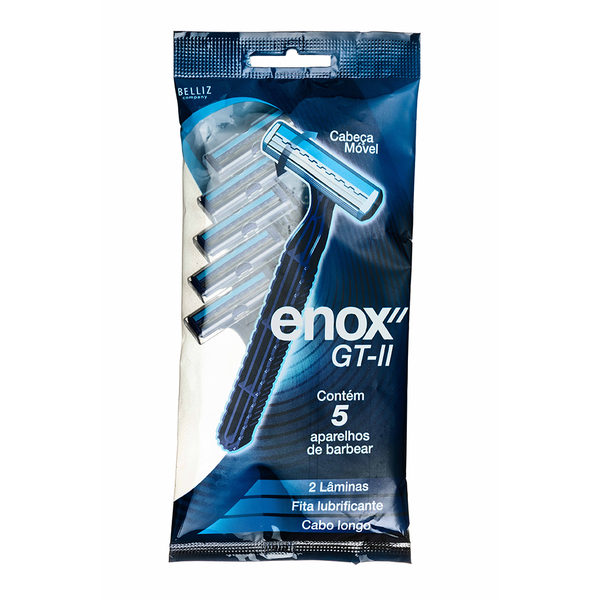 Aparelho de Barbear Descartável Enox GT2 - 5 Unidades Aparelho de Barbear Descartável Enox GT2 - 5 Unidades