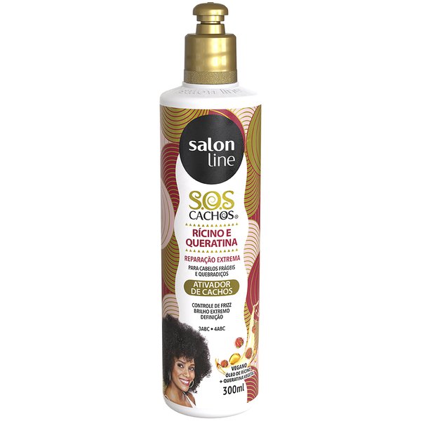 Ativador De Cachos Salon Line SOS Cachos Rícino e Queratina 300ML Ativador De Cachos Salon Line SOS Cachos Rícino e Queratina 300ML