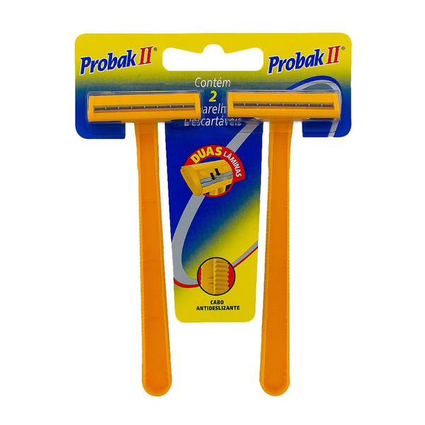 Aparelho de Barbear Gillette Probak II Cabo Longo Com 2un Aparelho de Barbear Gillette Probak II Cabo Longo Com 2un