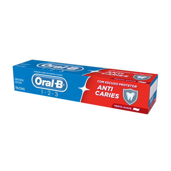 Creme Dental Oral-B 123 Anticáries 70gr Creme Dental Oral-B 123 Anticáries 70gr