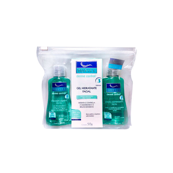 Kit Facial Nupill Derme Control Sabonete + Adstringente + Gel Hidratante Kit Facial Nupill Derme Control Sabonete + Adstringente + Gel Hidratante