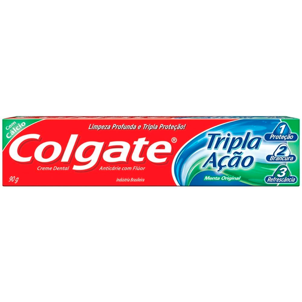 Creme Dental Colgate Tripla Ação Menta Original 90gr Creme Dental Colgate Tripla Ação Menta Original 90gr