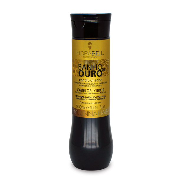 Condicionador Hidrabell By Lunna Hair Banho de Ouro 330gr Condicionador Hidrabell By Lunna Hair Banho de Ouro 330gr
