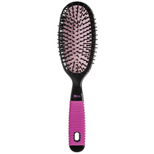Escova de Cabelo Ricca Black & Pink Oval Grande - Ref:2411