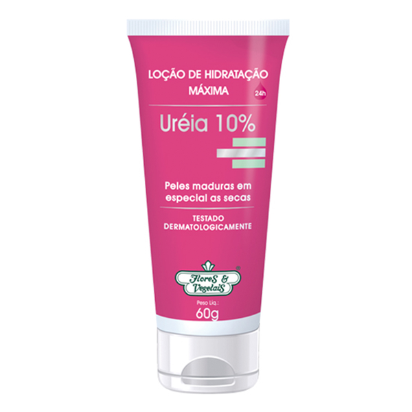 Loção Flores & Vegetais de Hidratação Maxima Ureia Maos e Unhas 60 grs Loção Flores & Vegetais de Hidratação Maxima Ureia Maos e Unhas 60 grs