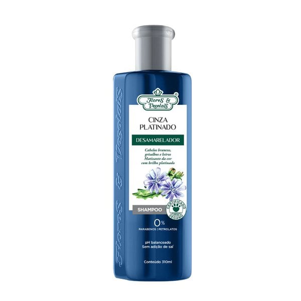 Shampoo Flores & Vegetais Cinza Platinado 310ml Shampoo Flores & Vegetais Cinza Platinado 310ml