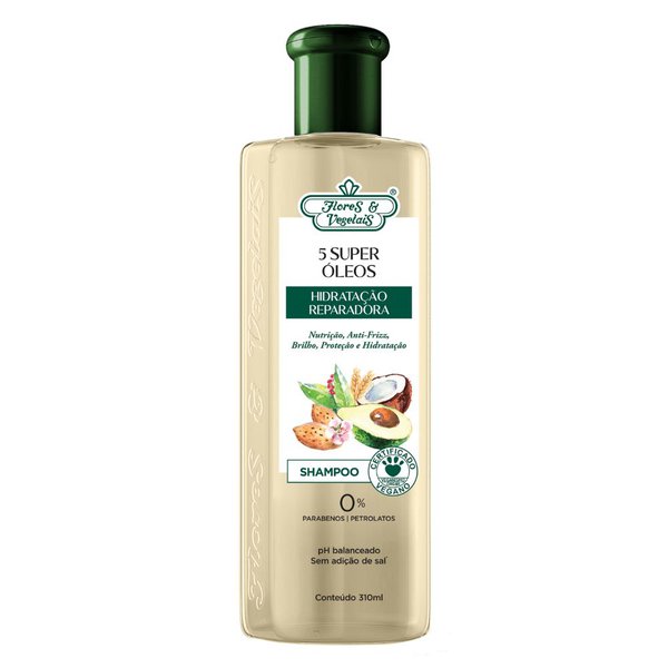 Shampoo Flores & Vegetais Hidratação Reparadora 310ml Shampoo Flores & Vegetais Hidratação Reparadora 310ml