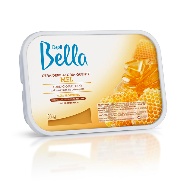 Cera Depilatória Depil Bella Quente Mel 500gr Cera Depilatória Depil Bella Quente Mel 500gr