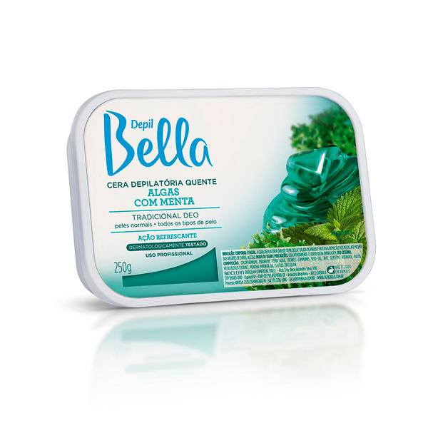 Cera Depilatória Depil Bella Quente Algas Com Menta 250gr Cera Depilatória Depil Bella Quente Algas Com Menta 250gr