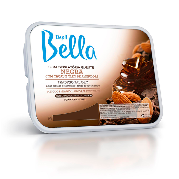 Cera Depilatória Depil Bella Quente Negra 1kg Cera Depilatória Depil Bella Quente Negra 1kg