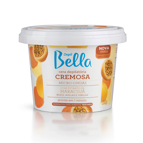 Cera Depilatória Depil Bella Cremosa Micro-ondas Maracujá 200gr Cera Depilatória Depil Bella Cremosa Micro-ondas Maracujá 200gr